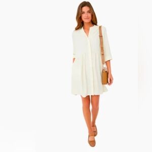 Tuckernuck Ivory Silk Royal Shirt Dress